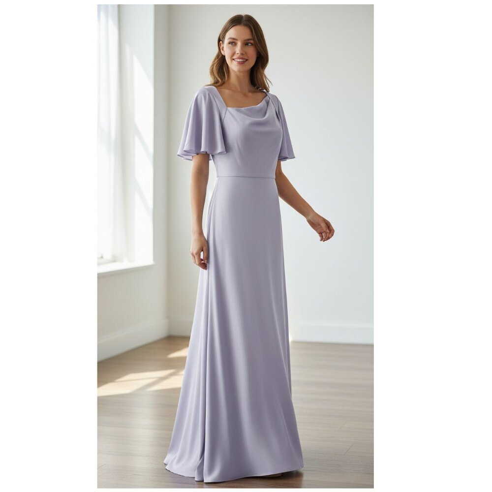 Vince Camuto Asymmetrical Formal Gown, Lilac, Womens Size 12